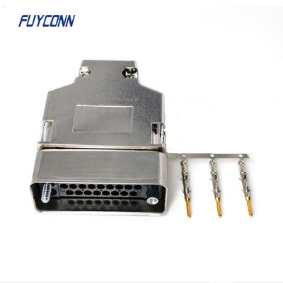 1 - 34 conector do router de Pin Male Crimping V.35 com protetor Shell tampa plástica de 180 graus