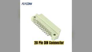 Conector de ângulo reto DIN 41612 de 20 pinos