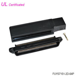 Tipo de friso conector de Pin Centronics Connector Male IDC do preto 64 com tampa plástica