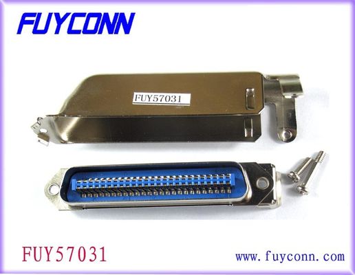 Conector de 50 Pin Male Centronic Solder Pin com a capa do metal de 90 graus