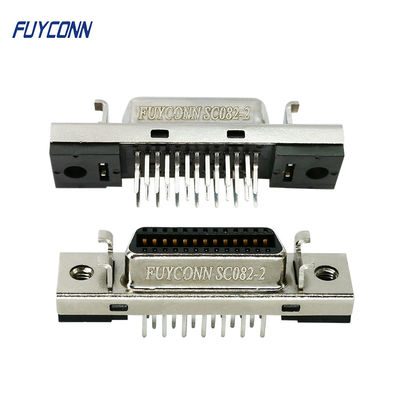 Tipo conector fêmea do ângulo direito do conector de 26 Pin SCSI do PWB de SCSI com o gancho de Fixness