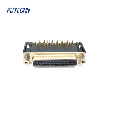 Conector D-SUB PCB de alta densidade com ângulo direito 15 / 26 / 44 / 62 Pin Conector DB feminino
