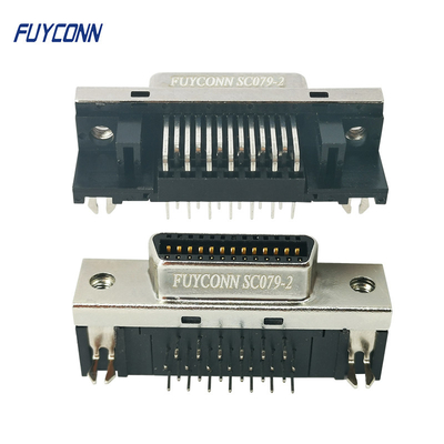Conector MDR de 26 pines Fêmea / Homem Conector SCSI de placas de ouro de latão de 1,27 mm