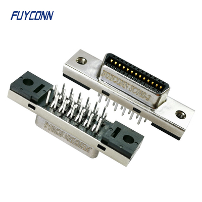 Conector MDR de 26 pines Fêmea / Homem Conector SCSI de placas de ouro de latão de 1,27 mm