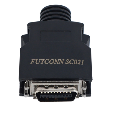 conector de SCSI do homem do copo da solda do conector 2.17mm de 20Pin MDR com a tampa plástica
