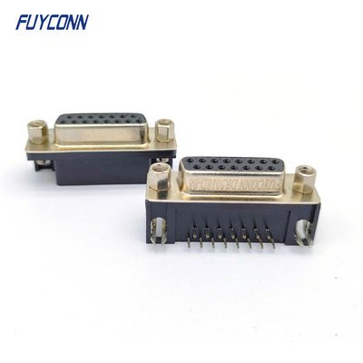 do receptáculo D-secundário dos conectores do ângulo 15P direito conector fêmea do PWB (8.08mm)
