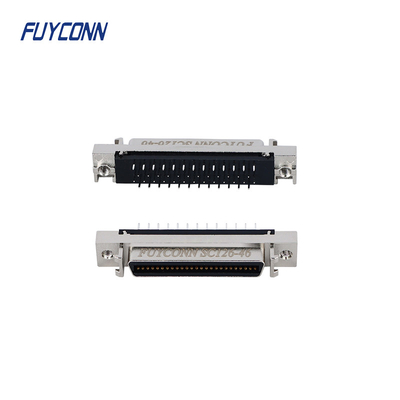 PWB servo em linha reta 1.27mm do conector MDR de SCSI 50pin com Shell liga de zinco