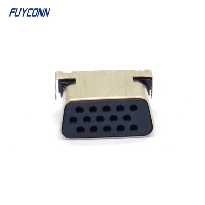 PWB 15 Pin Female VGA do ângulo direito dos conectores do mais baixo perfil D-SUB
