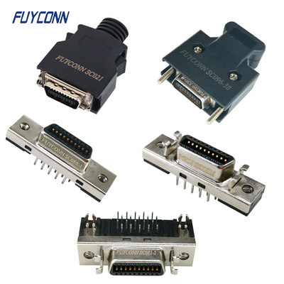 PBT Isolamento SCSI MDR Conector Feminino / Masculino 1.27mm Pitch 20pin