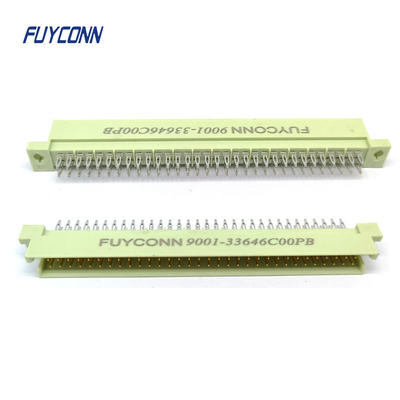 2 linhas de conector sem solda DIN41612 64pin macho conector press fit