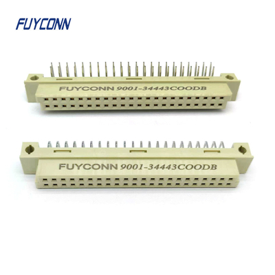 2 linhas 44 Pin DIN 41612 Conector PCB Ângulo Feminino 2*22P 244S Eurocard Connector 2,54mm Pitch