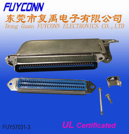 Tomada de Pin Centronics Connector 32pairs do homem 64 do campeão da solda com L capa do metal da forma
