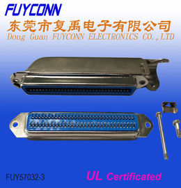Conector do campeão do ptich 32pairs de Pin Centronics Connector 2.16mm da fêmea 64 da solda com capa