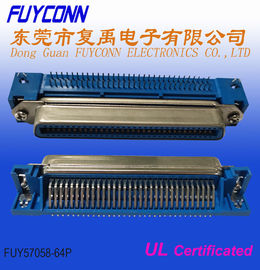 Conector fêmea de ângulo direito do PWB de Centronic 32pairs com fechamento da placa