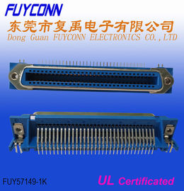 Passo fêmea do ângulo direito 2.16mm do PWB do campeão DDK 64 Pin Centronics Connector