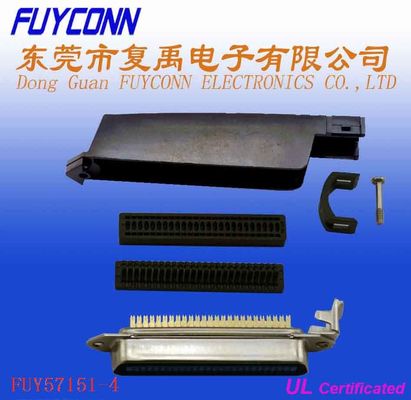 50 conector macho do Pin IDC Centronic 25 pares do metal Shell com L tampa de Shpe Plasti