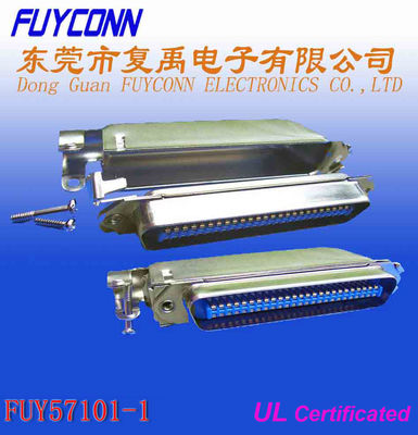 Solda 50 Pin Centronic Ribbon Cable Connector de DDK com tampa do metal