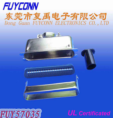 Tipo fácil e macio de 24 conectores da tomada masculina de Pin Solder Centronic Ribbon com tampa de Matel
