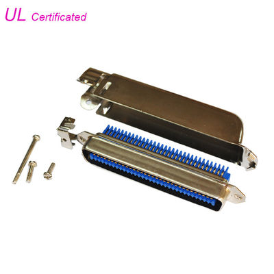 90 o conector macho de Pin Amphenol IDC do grau 64 32 pares obstrui com tampa do metal de 90 graus