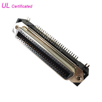 Ângulo direito fêmea 50 Centronics Pin Connector Champ Connector 25pairs do PWB de DDK