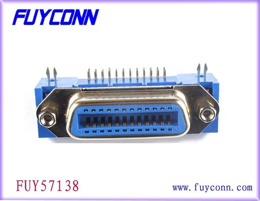 O conector fêmea do anjo do direito do PWB de 14 Pin Centronic com parafusos de Jack e a placa travam