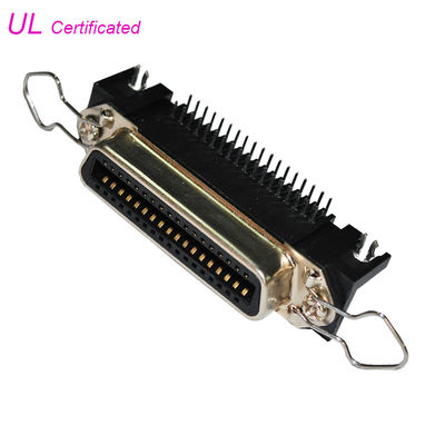 Conector fêmea de ângulo direito do PWB de 36 Pin Centronic com trava da mola