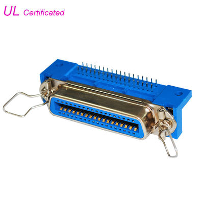 Receptáculo 50 conectores fêmeas do PWB de 36 24 14 Pin Centronics Connector Right Angle