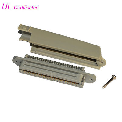 TYCO conector fêmea da solda de Centronic de 25 pares com o UL habilitado da tampa plástica de 90°