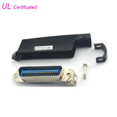 90 tampa plástica de Pin Centronics Solder Connector With da tomada masculina 36 do grau