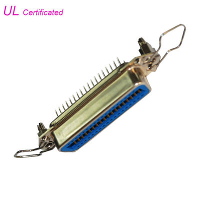 O conector do PWB de Pin Female do receptáculo 50 do ângulo reto de Centronic com grampos certificou o UL