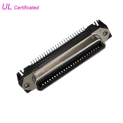 PWB fêmea de Centronic 25Pairs 50 Pin Connector Right Angle com fechamento da placa