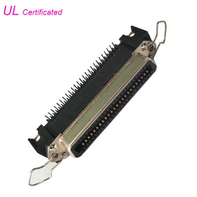 Impressora fêmea Connector do PWB de 50 Pin Centronic Right Angle com grampo da caução