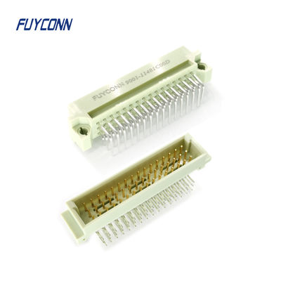 3 tipo masculino conector do conector 16P 32P 48P de Eurocard das fileiras do PWB DIN41612 do ângulo direito