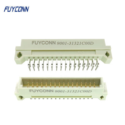232 conector do RUÍDO 41612 das fileiras do homem 2*16P 32pin 2 do PWB do ângulo direito do conector de Eurocard com 2.54mm