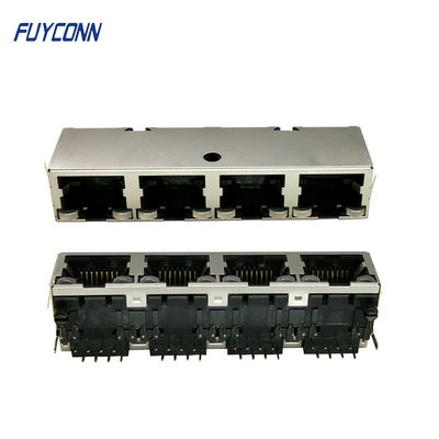 1x4 move PWB RJ45 Jack Connector modular de 4*8P 32 Pin Female Socket
