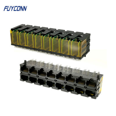 O PWB 2x8 move 16*10P 160 o conector do Pin RJ45 com terminal do ângulo direito