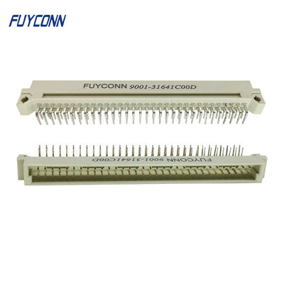 64Pin conector do Euro da tomada masculina do PWB do ângulo direito das fileiras do conector 2 do RUÍDO 41612
