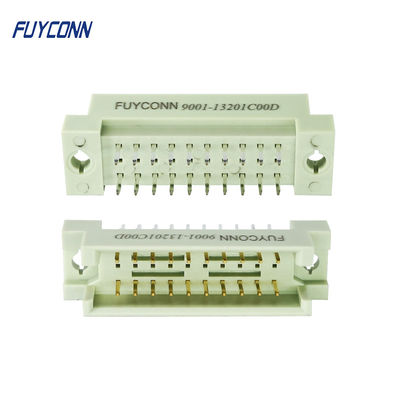 Conector reto de Eurocard da tomada masculina das fileiras do conector 3 do RUÍDO 41612 do PWB 20Pin