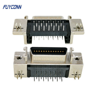 Tipo do PWB de SCSI 26 Pin Connector Female Right Angle com zinco Shell do fechamento da placa