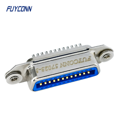 Centronics fêmea 24 Pin Connector For Cable do copo da solda