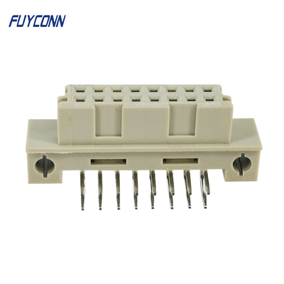 DIN41612 a fêmea 2 enfileira o conector do PWB Eurocard de 16 Pin Right Angle