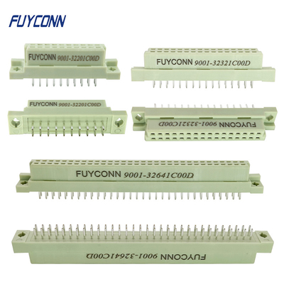 O PWB reto 2 do conector fêmea do RUÍDO 41612 enfileira o conector de Eurocard com o terminal vertical